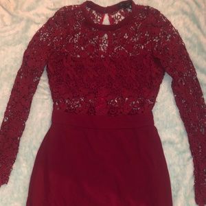 lace body con dress